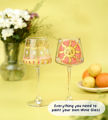 Paint-a-Wine Glass x2