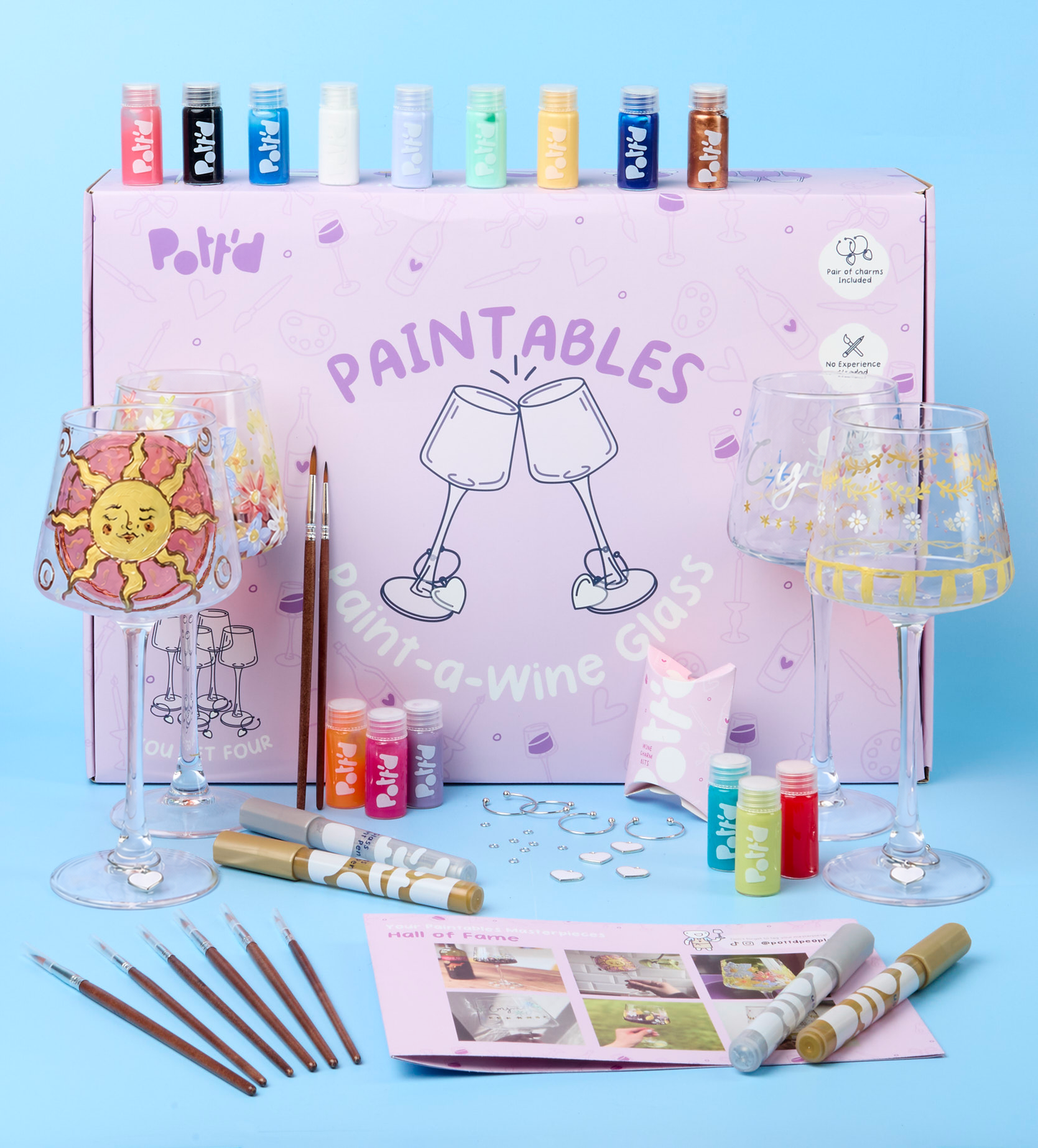 Paint-a-Wine Glass x2