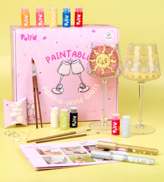 Paint-a-Wine Glass x2