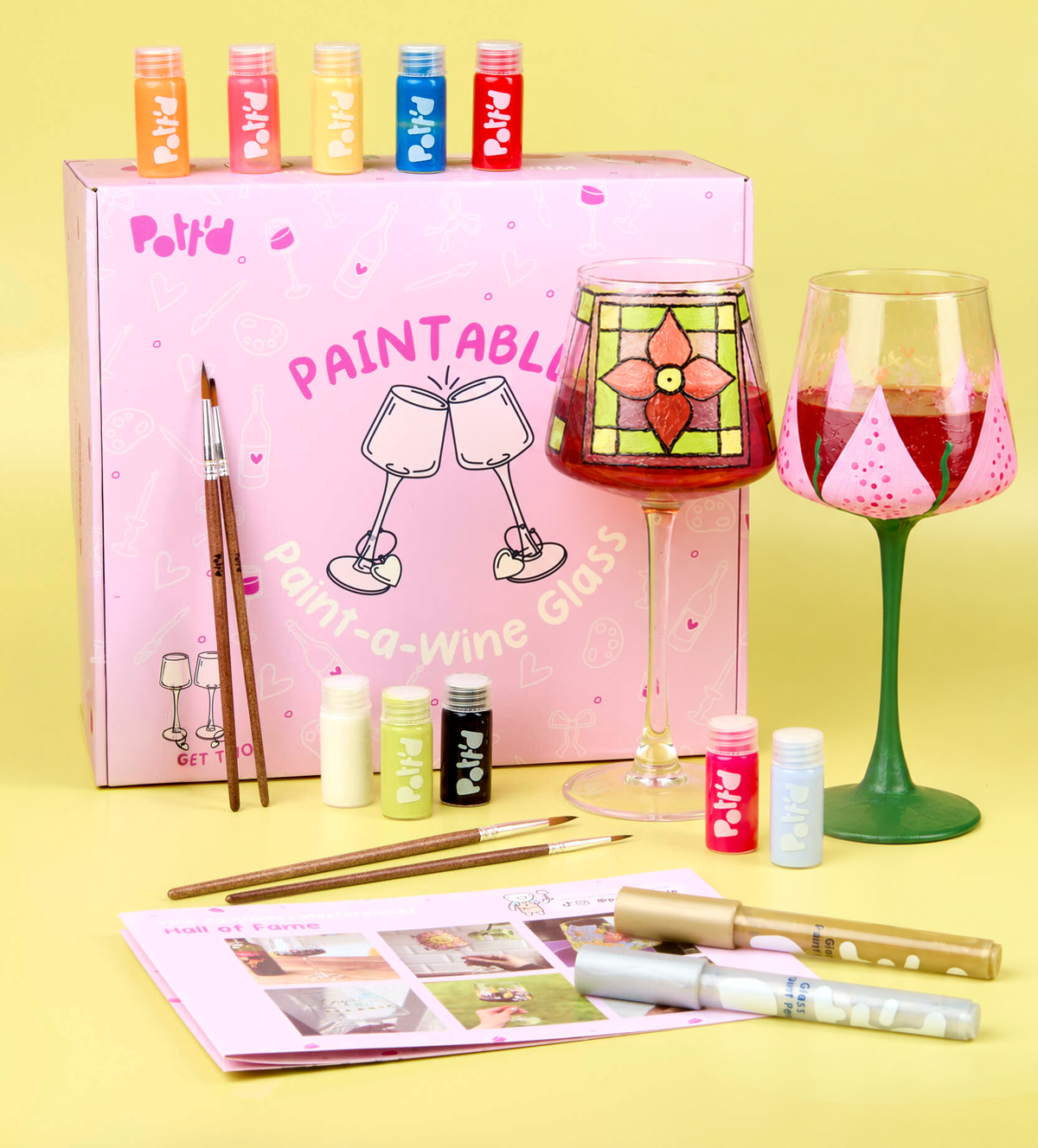 Weingläser Bemalen Set x2