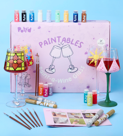 Paint-a-Wine Glass x2