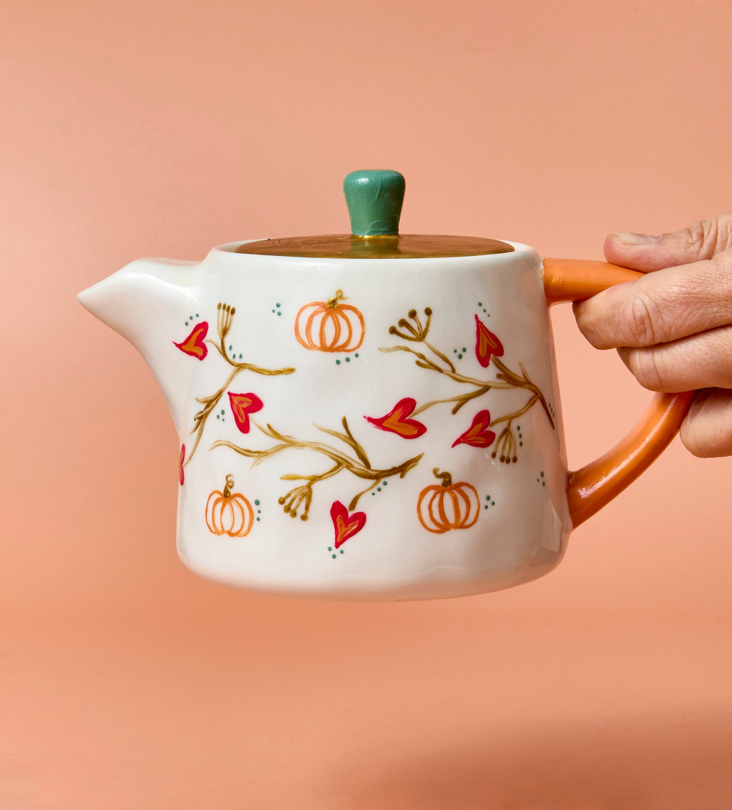 Peinture sur Théière d’Automne